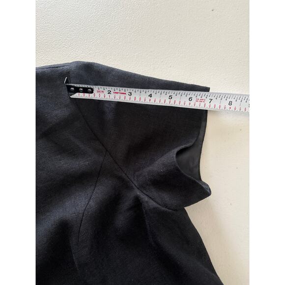 Women's Linen Dress Positive Attitude Size14P Floral Ladybug Lined Embroidered - Picture 6 of 10